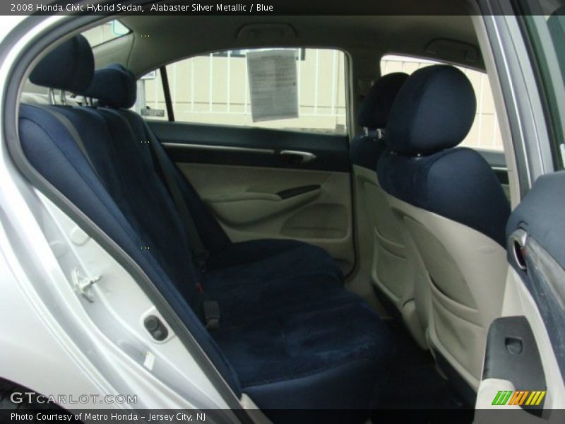 Alabaster Silver Metallic / Blue 2008 Honda Civic Hybrid Sedan