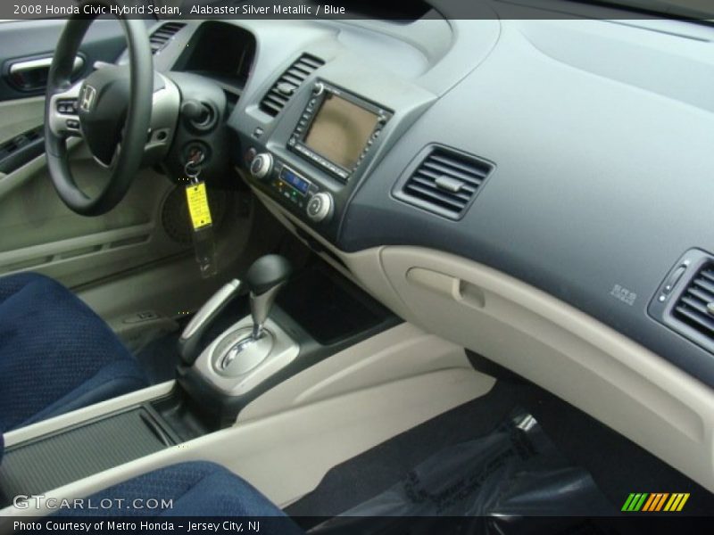 Alabaster Silver Metallic / Blue 2008 Honda Civic Hybrid Sedan