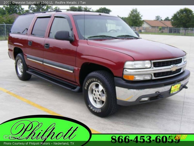 Redfire Metallic / Tan 2002 Chevrolet Suburban 1500 LS