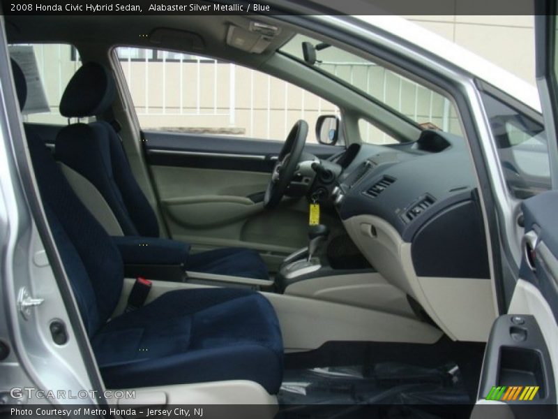 Alabaster Silver Metallic / Blue 2008 Honda Civic Hybrid Sedan