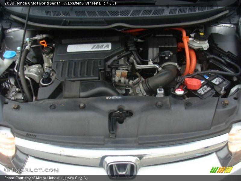 Alabaster Silver Metallic / Blue 2008 Honda Civic Hybrid Sedan