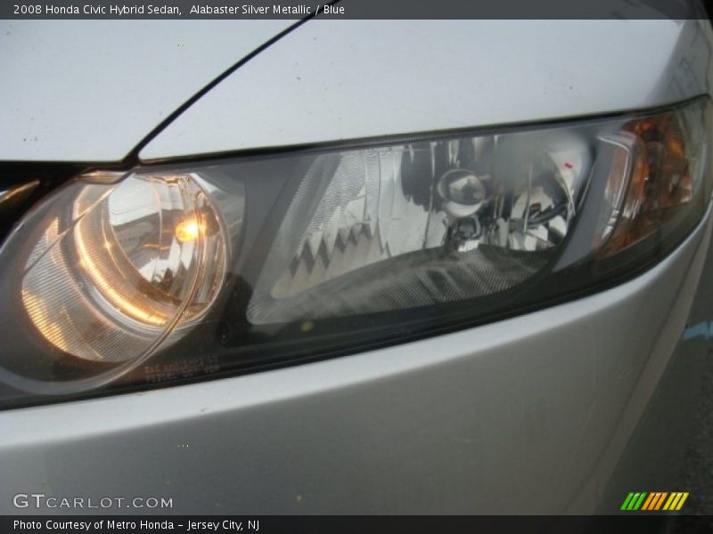Alabaster Silver Metallic / Blue 2008 Honda Civic Hybrid Sedan