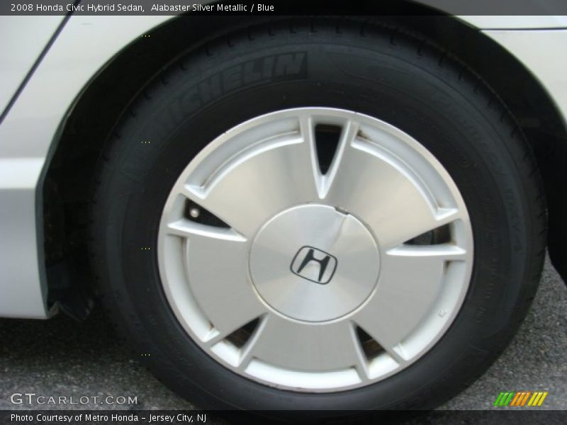 Alabaster Silver Metallic / Blue 2008 Honda Civic Hybrid Sedan