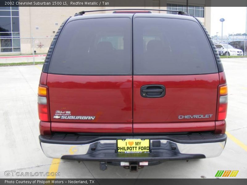Redfire Metallic / Tan 2002 Chevrolet Suburban 1500 LS