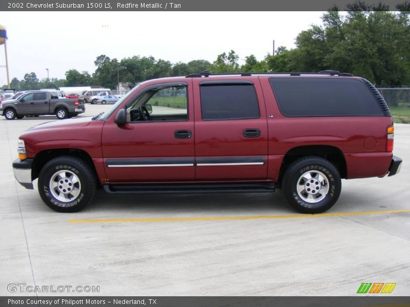 Redfire Metallic / Tan 2002 Chevrolet Suburban 1500 LS
