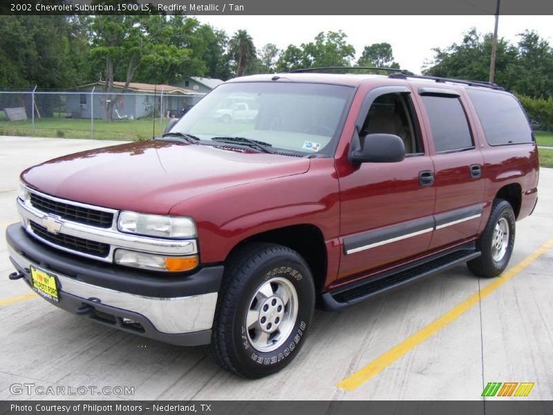Redfire Metallic / Tan 2002 Chevrolet Suburban 1500 LS