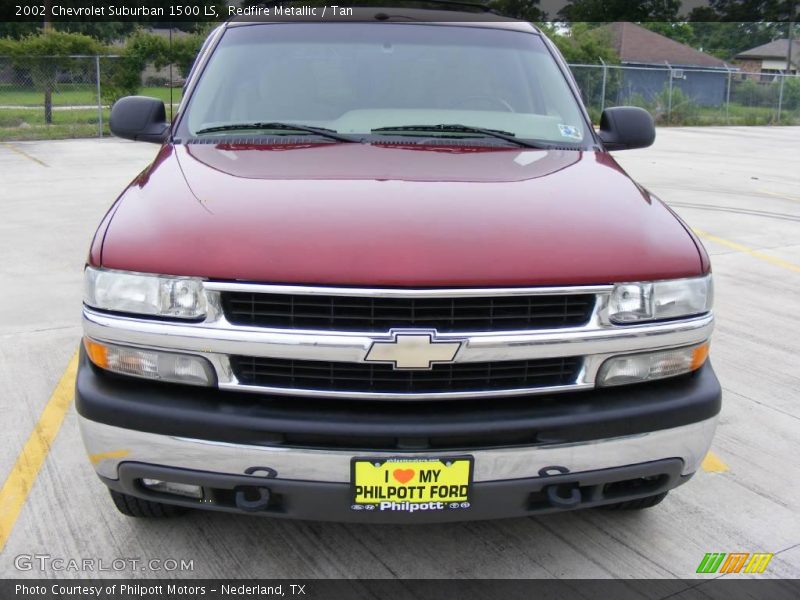 Redfire Metallic / Tan 2002 Chevrolet Suburban 1500 LS