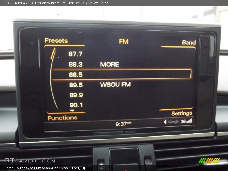 Ibis White / Velvet Beige 2012 Audi A7 3.0T quattro Premium