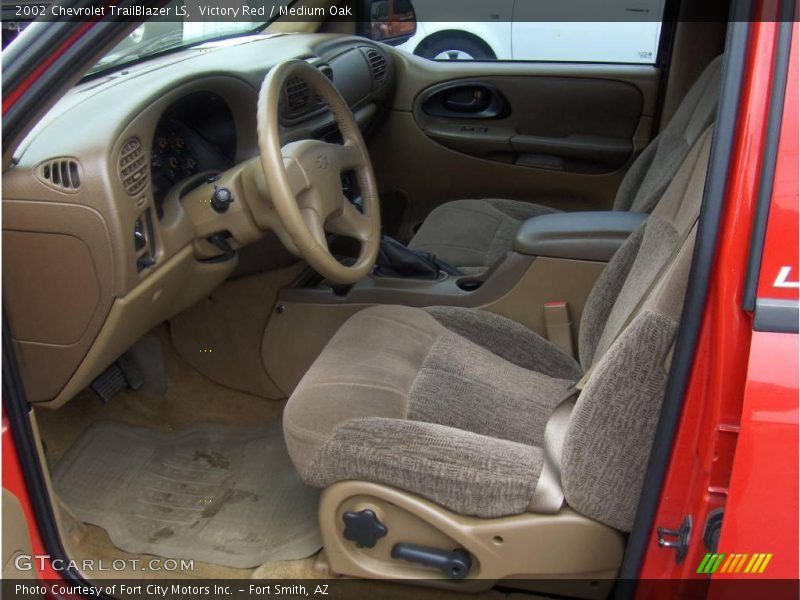 Victory Red / Medium Oak 2002 Chevrolet TrailBlazer LS