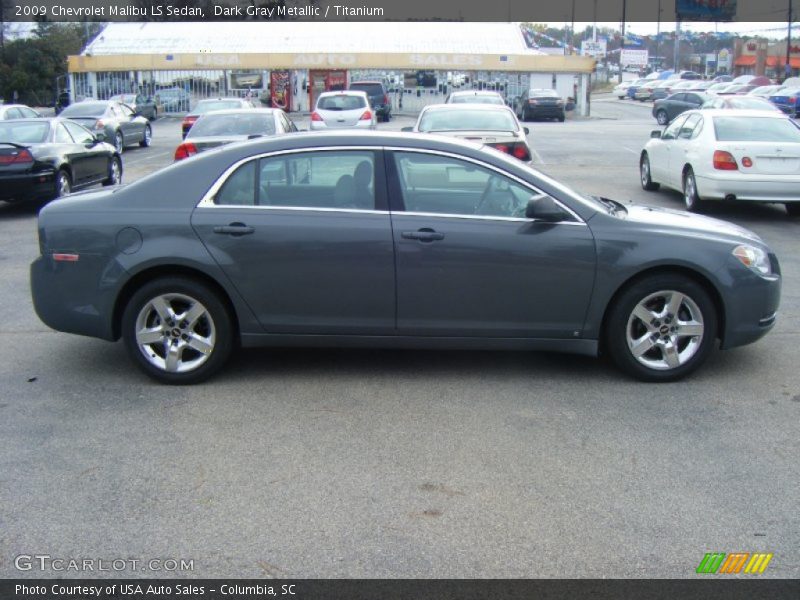 Dark Gray Metallic / Titanium 2009 Chevrolet Malibu LS Sedan