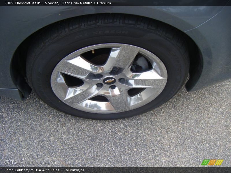 Dark Gray Metallic / Titanium 2009 Chevrolet Malibu LS Sedan