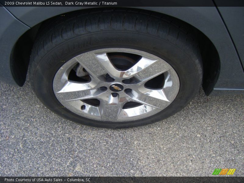 Dark Gray Metallic / Titanium 2009 Chevrolet Malibu LS Sedan