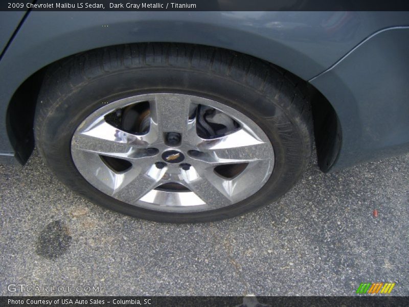 Dark Gray Metallic / Titanium 2009 Chevrolet Malibu LS Sedan