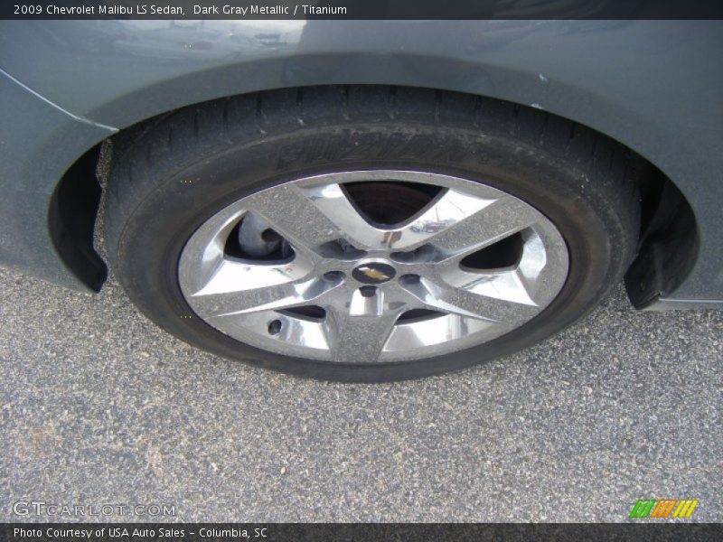 Dark Gray Metallic / Titanium 2009 Chevrolet Malibu LS Sedan
