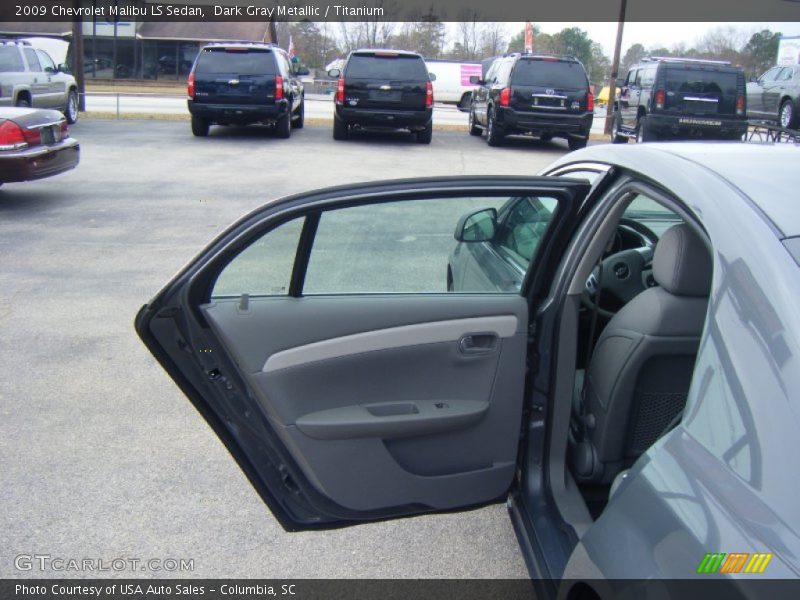 Dark Gray Metallic / Titanium 2009 Chevrolet Malibu LS Sedan