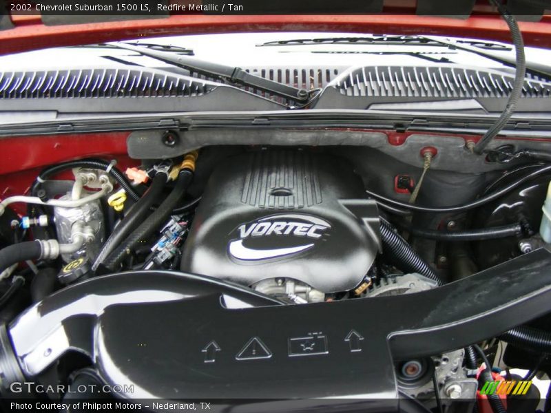 Redfire Metallic / Tan 2002 Chevrolet Suburban 1500 LS