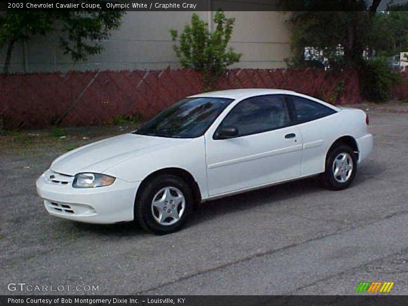 Olympic White / Graphite Gray 2003 Chevrolet Cavalier Coupe