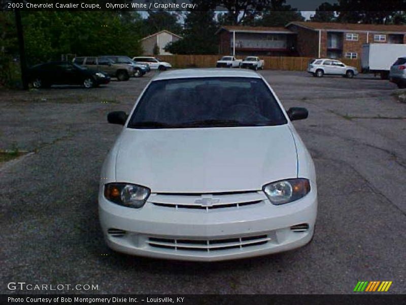 Olympic White / Graphite Gray 2003 Chevrolet Cavalier Coupe