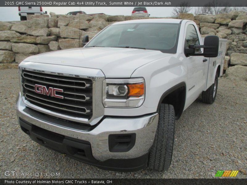 Summit White / Jet Black/Dark Ash 2015 GMC Sierra 2500HD Regular Cab 4x4 Utility Truck