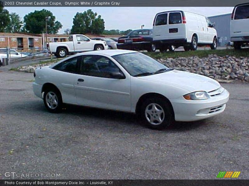 Olympic White / Graphite Gray 2003 Chevrolet Cavalier Coupe