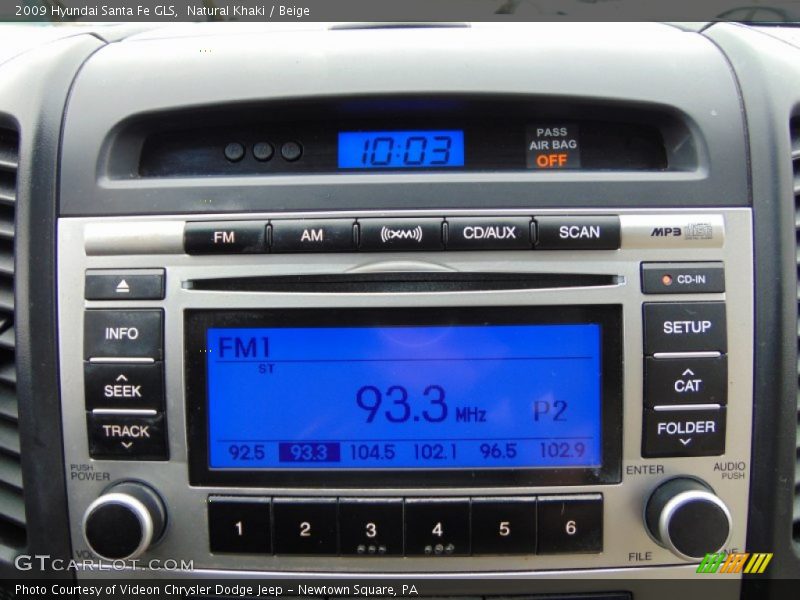 Natural Khaki / Beige 2009 Hyundai Santa Fe GLS