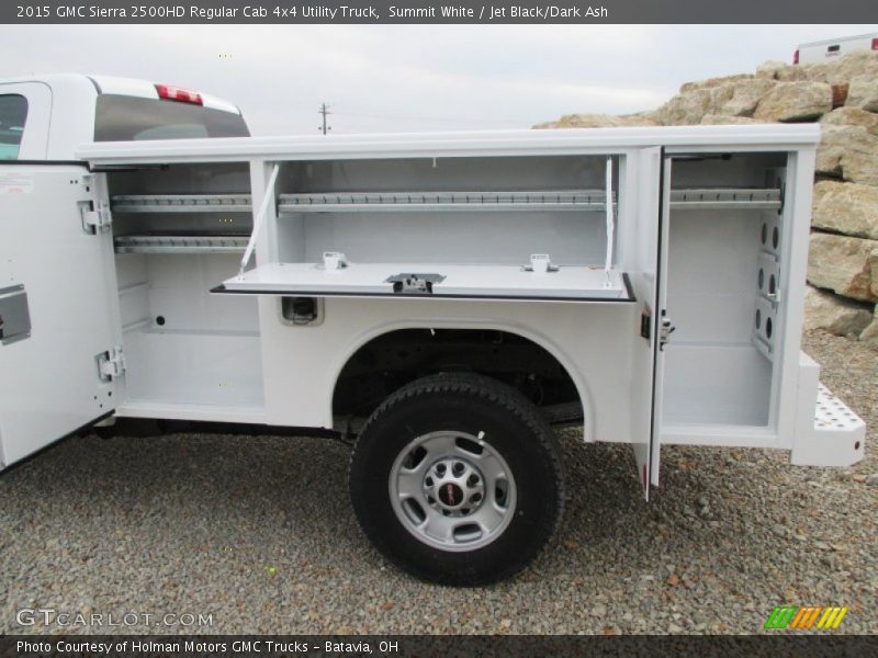 Summit White / Jet Black/Dark Ash 2015 GMC Sierra 2500HD Regular Cab 4x4 Utility Truck