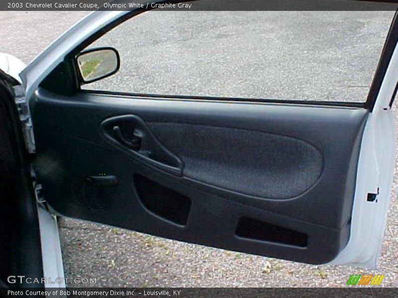 Olympic White / Graphite Gray 2003 Chevrolet Cavalier Coupe