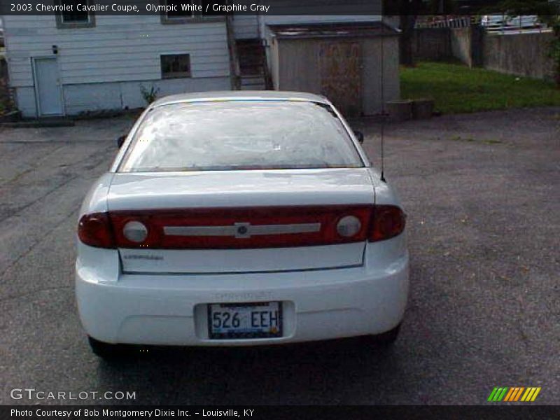 Olympic White / Graphite Gray 2003 Chevrolet Cavalier Coupe