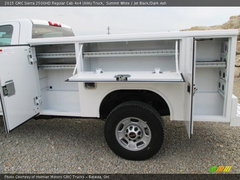 Summit White / Jet Black/Dark Ash 2015 GMC Sierra 2500HD Regular Cab 4x4 Utility Truck