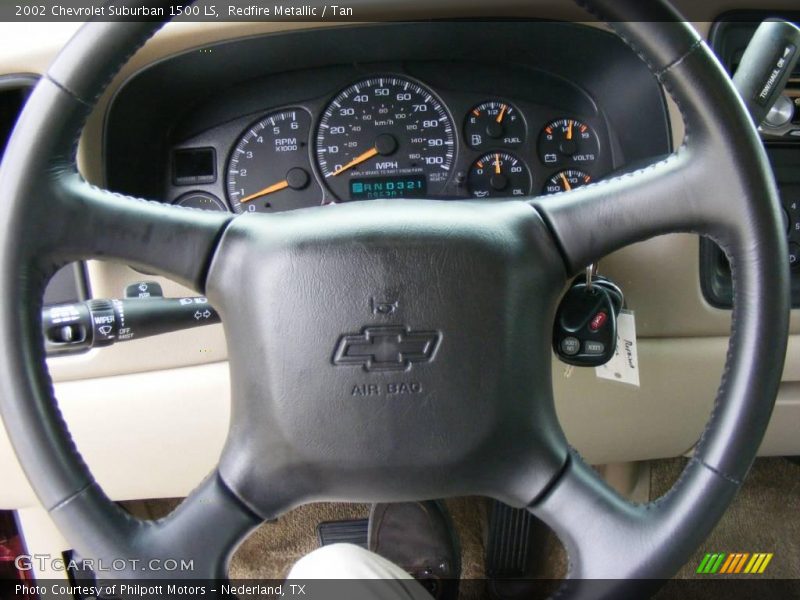 Redfire Metallic / Tan 2002 Chevrolet Suburban 1500 LS