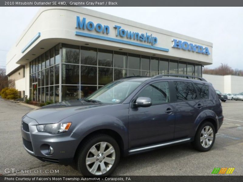Graphite Gray Pearl / Black 2010 Mitsubishi Outlander SE 4WD