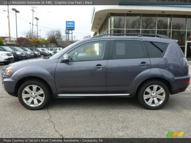 Graphite Gray Pearl / Black 2010 Mitsubishi Outlander SE 4WD