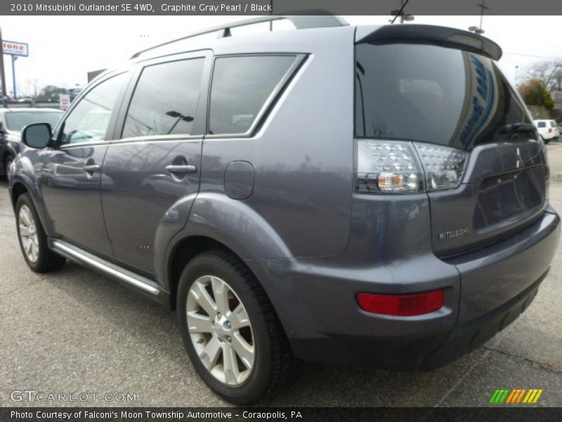Graphite Gray Pearl / Black 2010 Mitsubishi Outlander SE 4WD