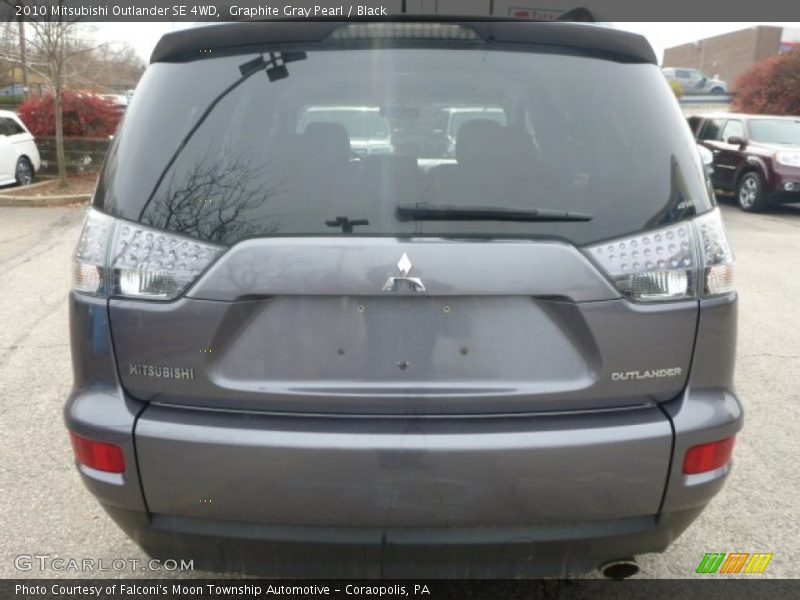 Graphite Gray Pearl / Black 2010 Mitsubishi Outlander SE 4WD