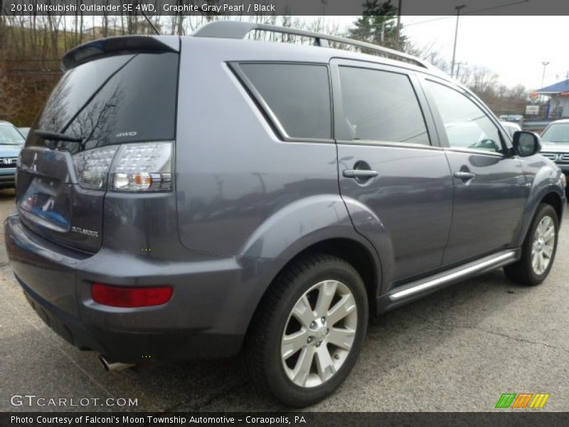 Graphite Gray Pearl / Black 2010 Mitsubishi Outlander SE 4WD