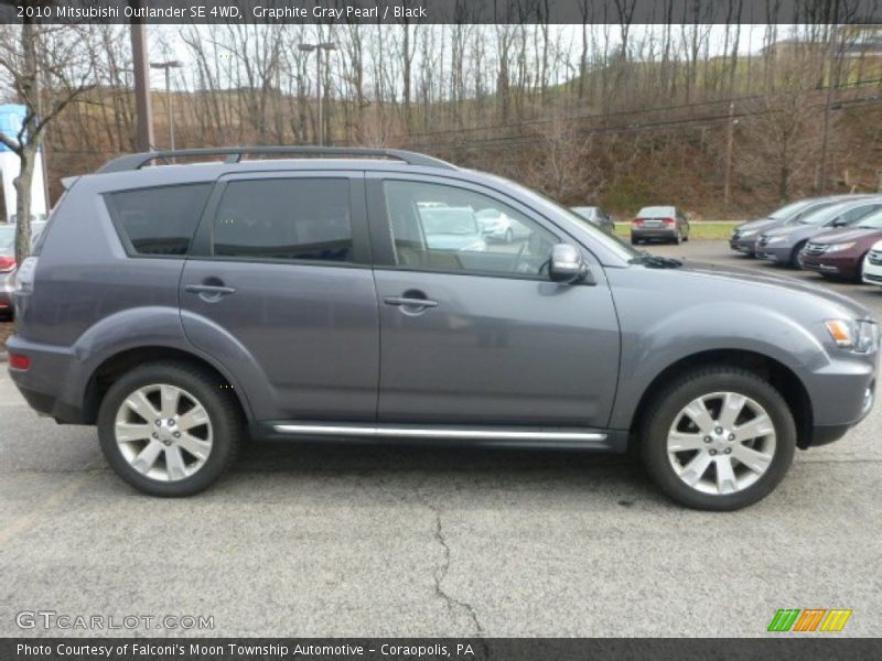Graphite Gray Pearl / Black 2010 Mitsubishi Outlander SE 4WD