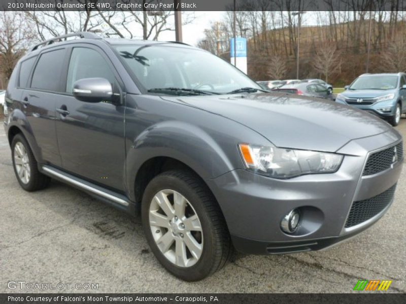 Graphite Gray Pearl / Black 2010 Mitsubishi Outlander SE 4WD