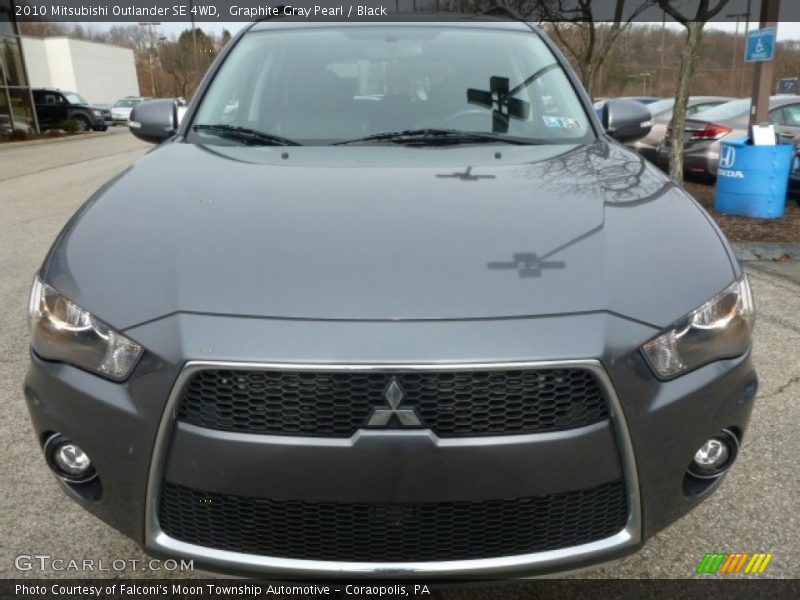 Graphite Gray Pearl / Black 2010 Mitsubishi Outlander SE 4WD