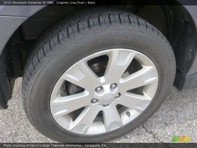 Graphite Gray Pearl / Black 2010 Mitsubishi Outlander SE 4WD