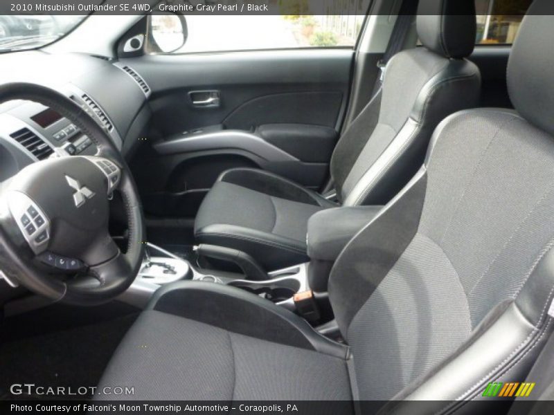 Graphite Gray Pearl / Black 2010 Mitsubishi Outlander SE 4WD