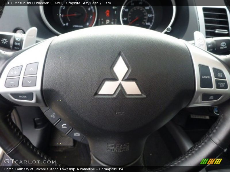 Graphite Gray Pearl / Black 2010 Mitsubishi Outlander SE 4WD