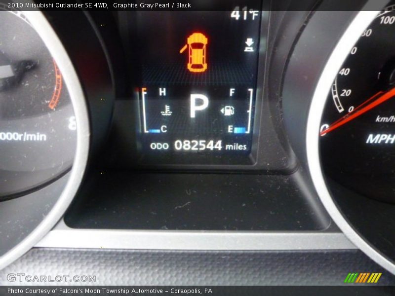 Graphite Gray Pearl / Black 2010 Mitsubishi Outlander SE 4WD