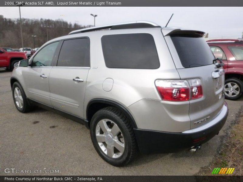 Liquid Silver Metallic / Light Titanium 2008 GMC Acadia SLT AWD