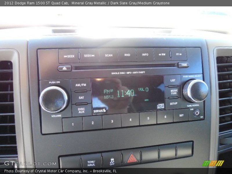Mineral Gray Metallic / Dark Slate Gray/Medium Graystone 2012 Dodge Ram 1500 ST Quad Cab