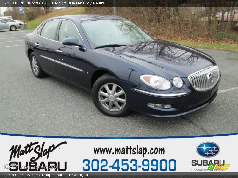 Midnight Blue Metallic / Neutral 2008 Buick LaCrosse CXL