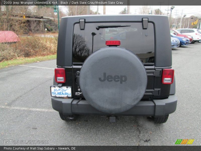 Black / Dark Slate Gray/Medium Slate Gray 2009 Jeep Wrangler Unlimited X 4x4