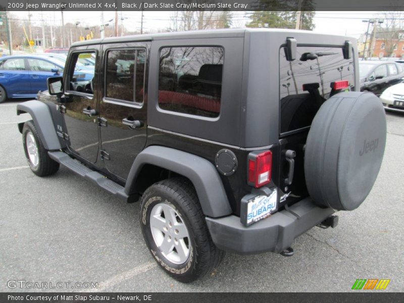 Black / Dark Slate Gray/Medium Slate Gray 2009 Jeep Wrangler Unlimited X 4x4