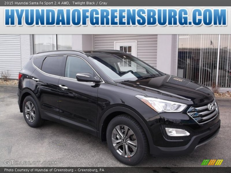Twilight Black / Gray 2015 Hyundai Santa Fe Sport 2.4 AWD
