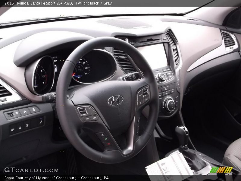 Twilight Black / Gray 2015 Hyundai Santa Fe Sport 2.4 AWD