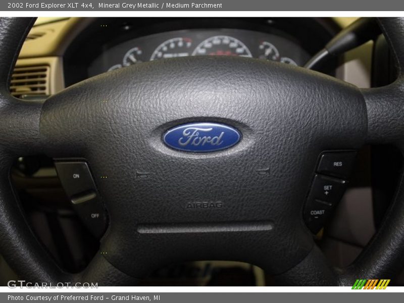 Mineral Grey Metallic / Medium Parchment 2002 Ford Explorer XLT 4x4